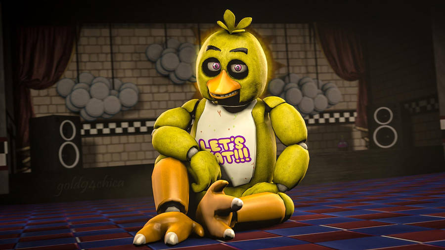 Cute Classic Chica Fnaf Wallpaper