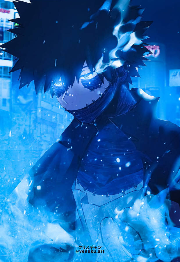 Cute Dabi With Flames Wallpaper