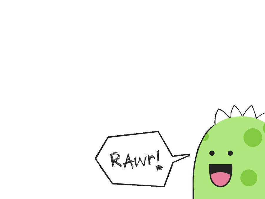 Cute Dinosaur Saying Rawr Wallpaper