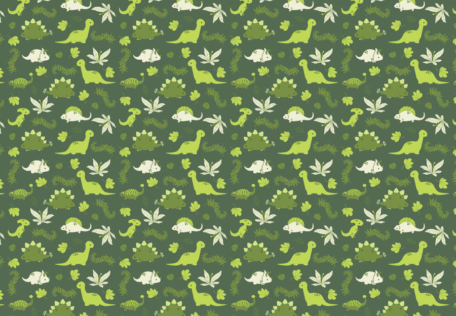 Cute Dinosaurs Fun Pattern Wallpaper