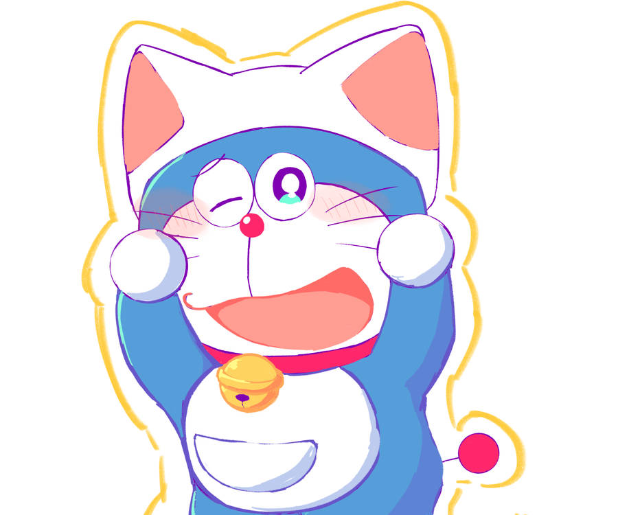 Cute Doraemon Cat Hat Wallpaper