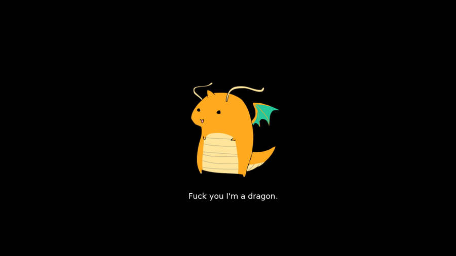 Cute Dragonite Stands In All Its Majestic Glory Wallpaper