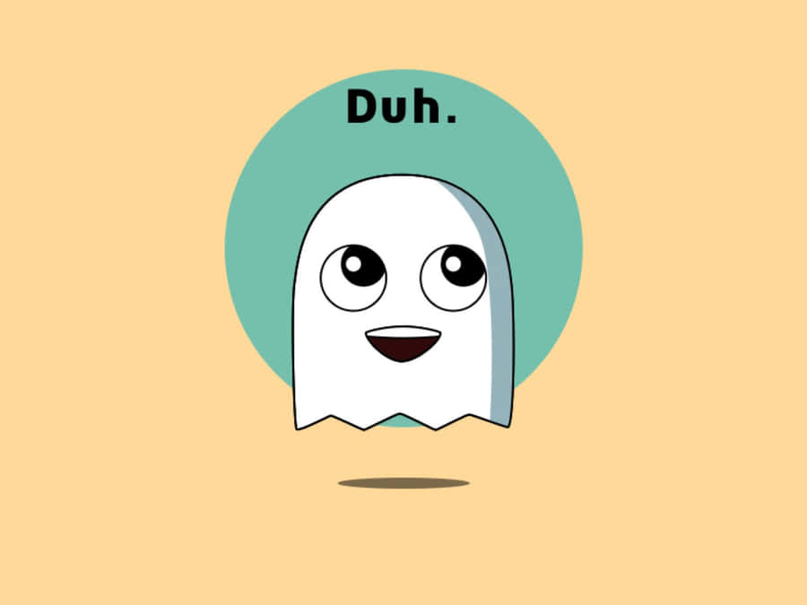 Cute Ghost Saying Duh Wallpaper