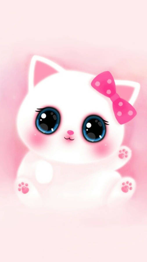 Cute Girly Cat Wallpaper