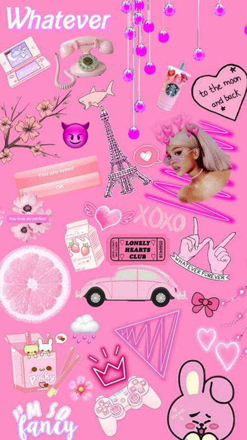 Cute Girly Mood Board Wallpaper