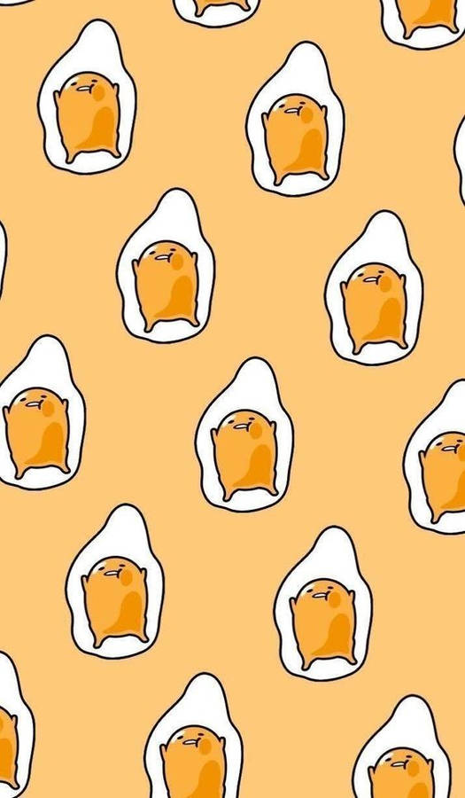 Cute Gudetama Aesthetic Print Wallpaper