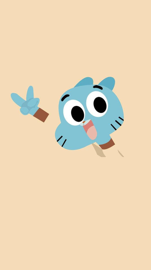 Cute Gumball Hand Peace Wallpaper