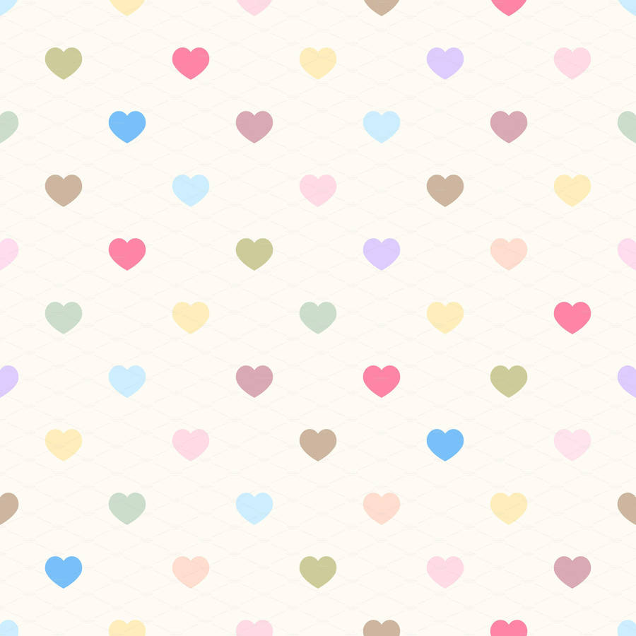 Cute Heart Polka Dots Wallpaper