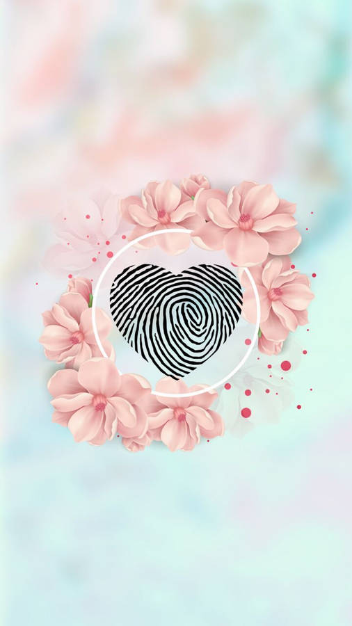 Cute Instagram Fingerprint Heart Wallpaper