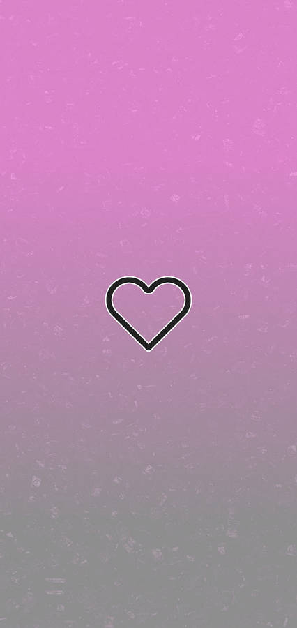 Cute Instagram Heart On Gradient Background Wallpaper