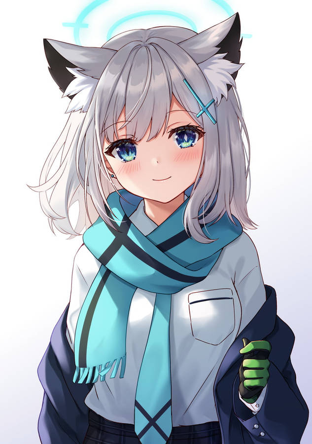 Cute Kawaii Anime Wolf Girl Wallpaper