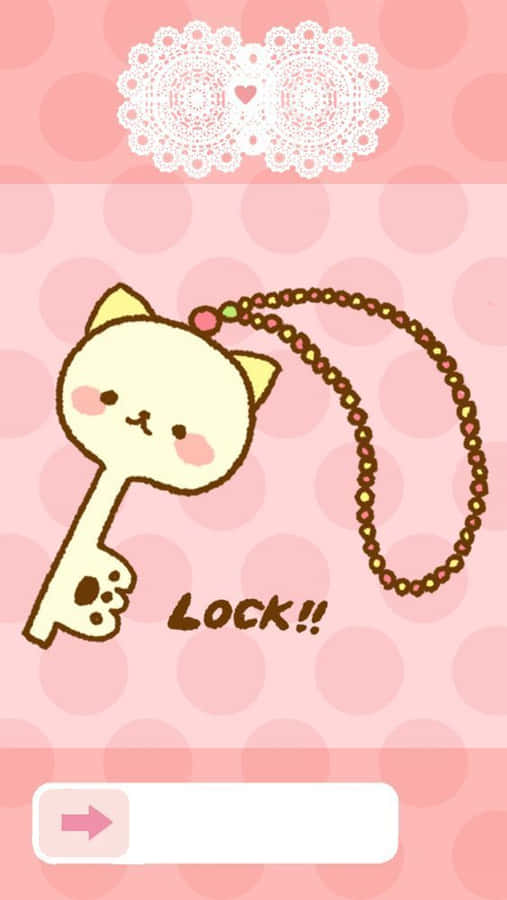 Cute Kawaii Cat Key Wallpaper