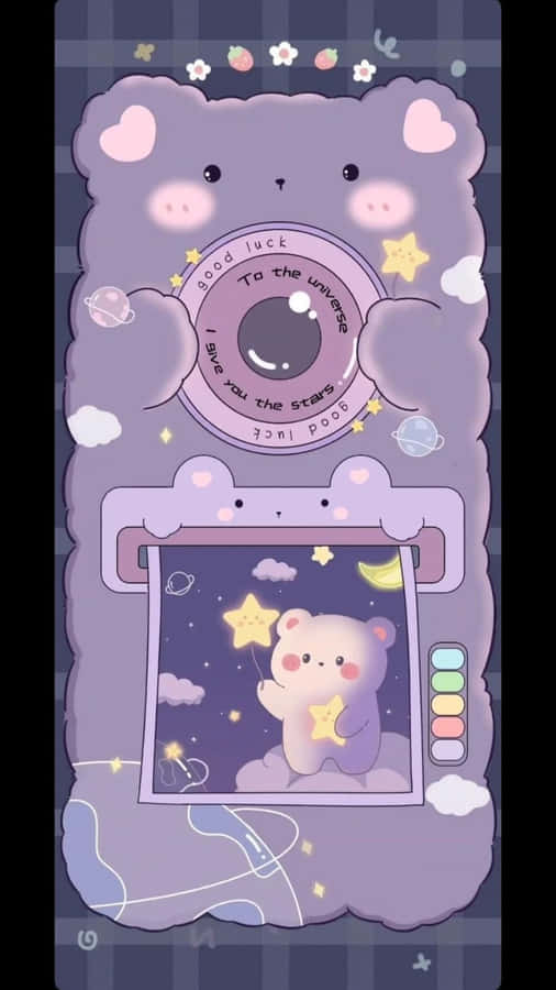 Cute Kawaii Purple Camera Wallpaper