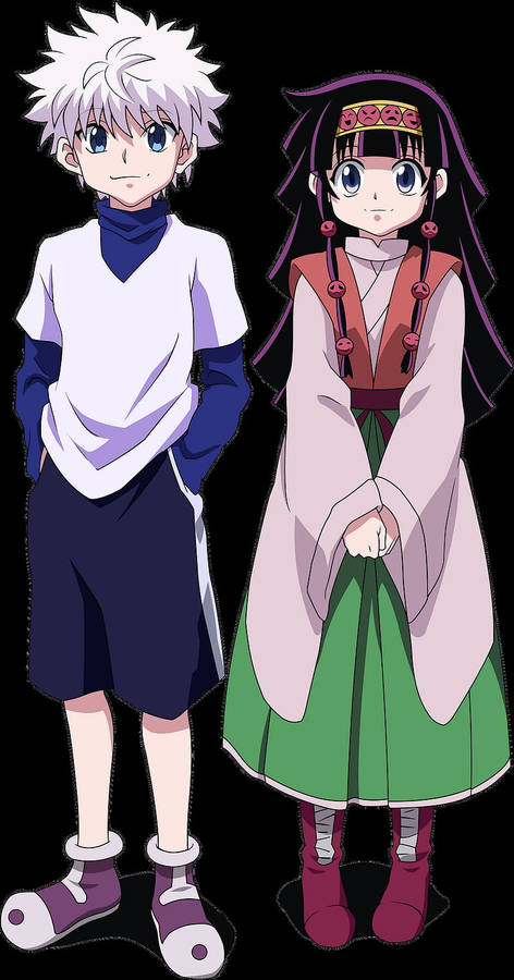 Cute Killua With His Sister Alluka Wallpaper