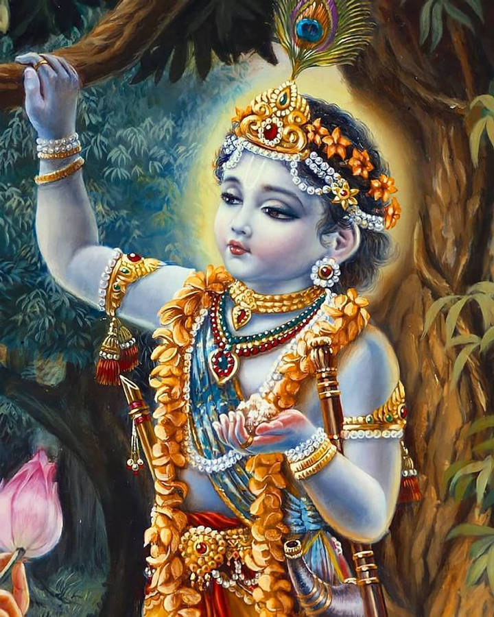 Cute Krishna Hd Wallpaper