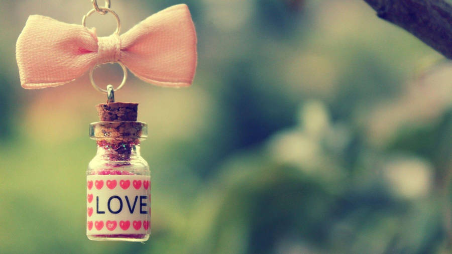 Cute Love Little Bottle Wallpaper