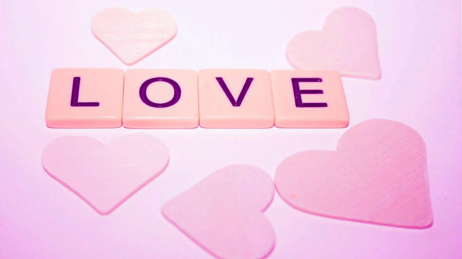 Cute Love Scrabble Tiles Wallpaper