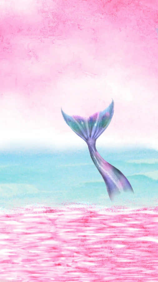 Cute Mermaid Pastel Colors Fin Wallpaper
