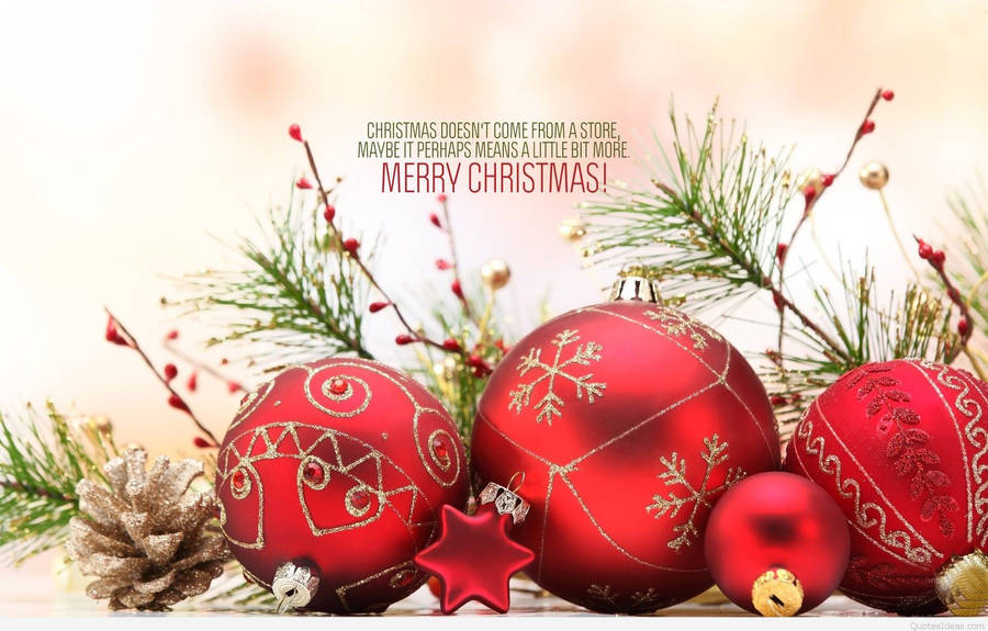 Cute Merry Christmas Ornaments Wallpaper