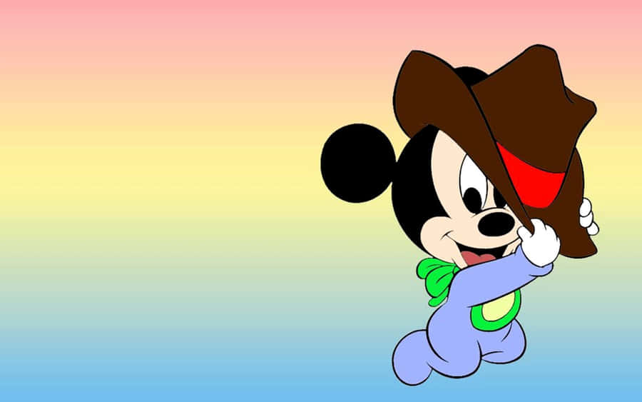 Cute Mickey Mouse Cowboy Hat Wallpaper