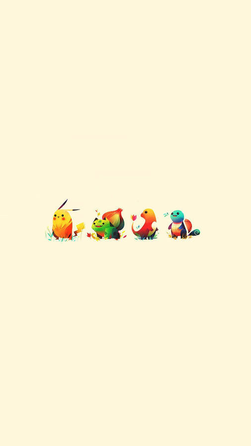 Cute Minimalist Monsters Wallpaper