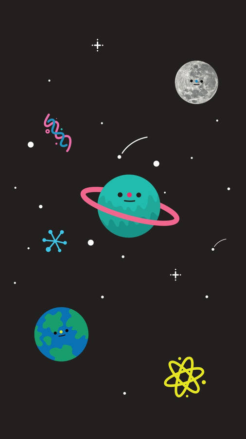 Cute Mobile Dark Galaxy Art Wallpaper