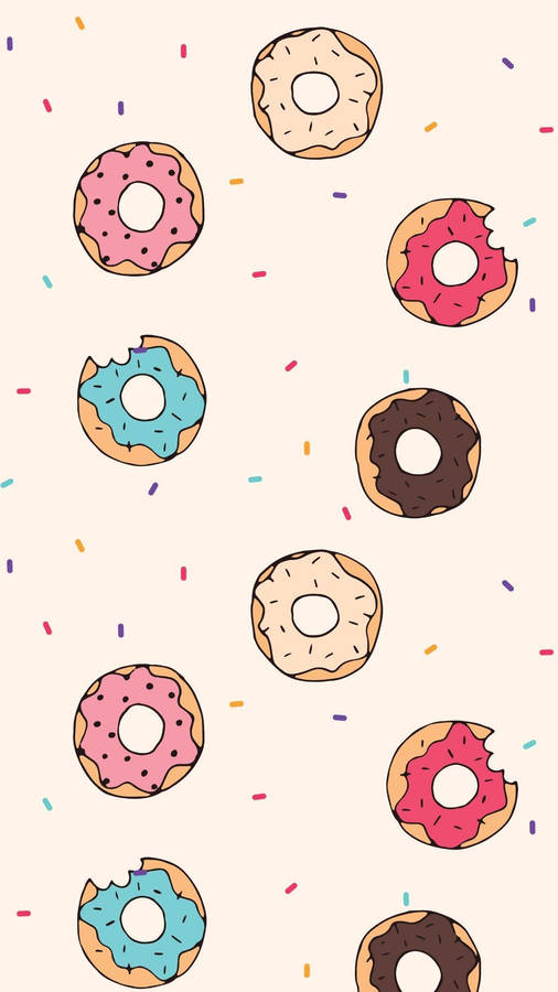 Cute Mobile Doughnut Wallpaper