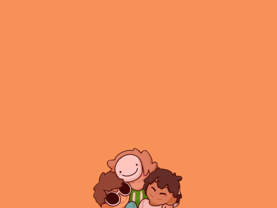 Cute Orange Dream Team Minecraft Wallpaper