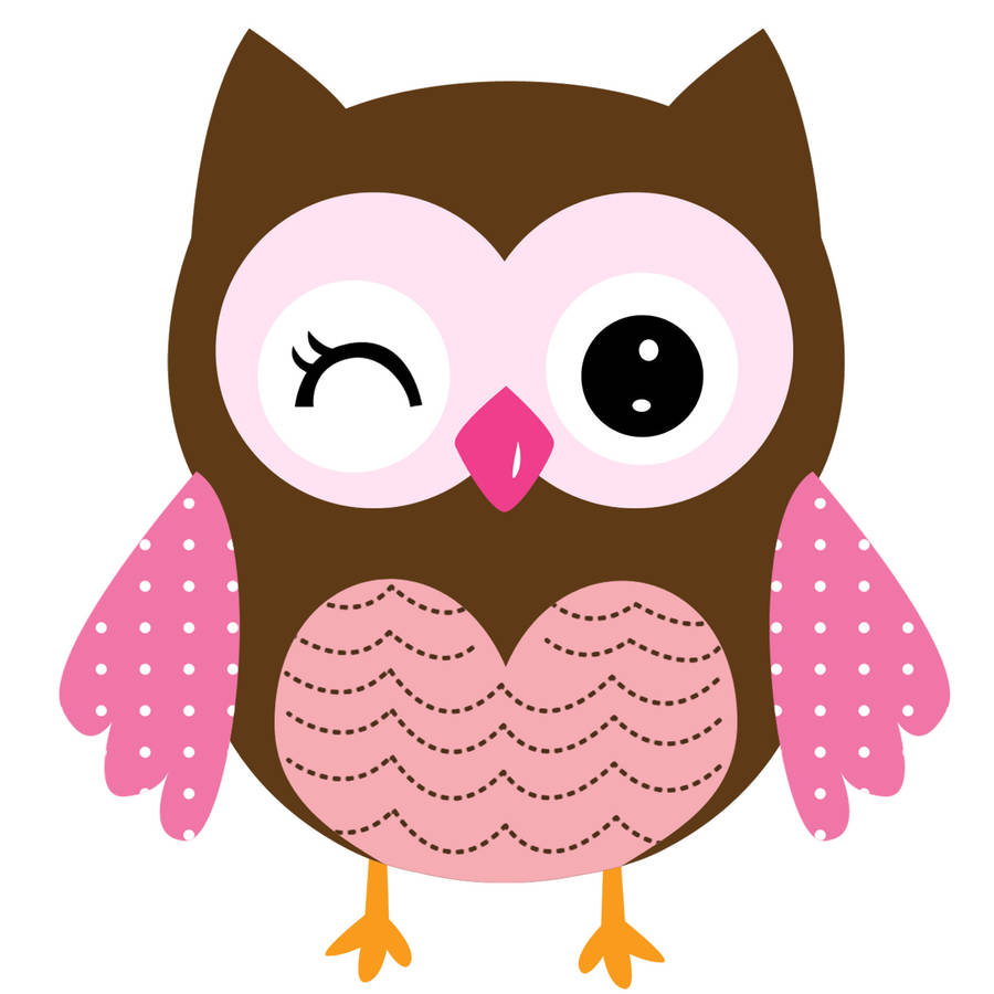 Cute Owl Wink Art Wallpaper