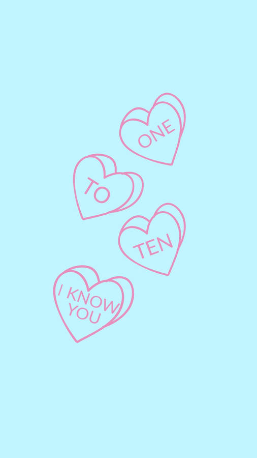 Cute Pastel Blue Aesthetic Heart Pills Wallpaper