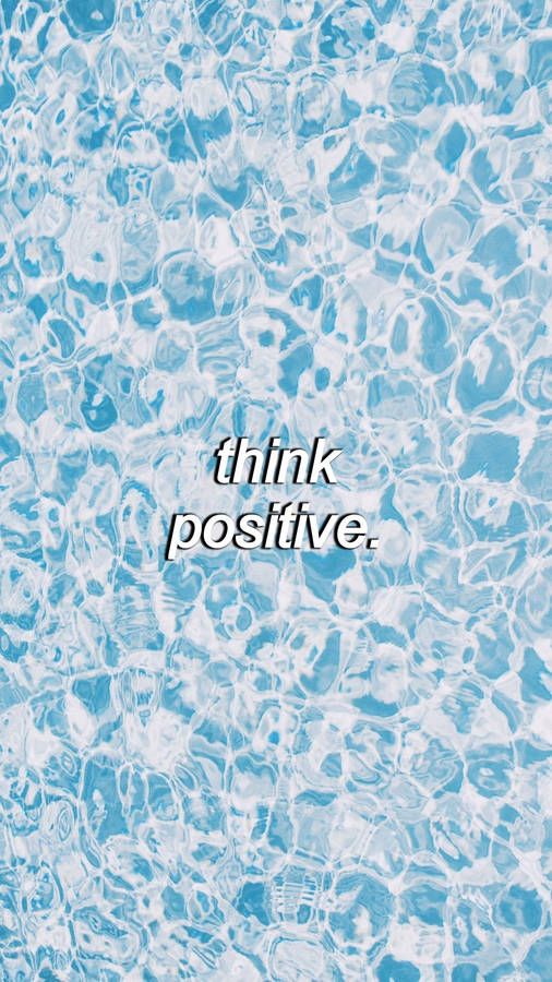 Cute Pastel Blue Aesthetic Positive Quotes Wallpaper