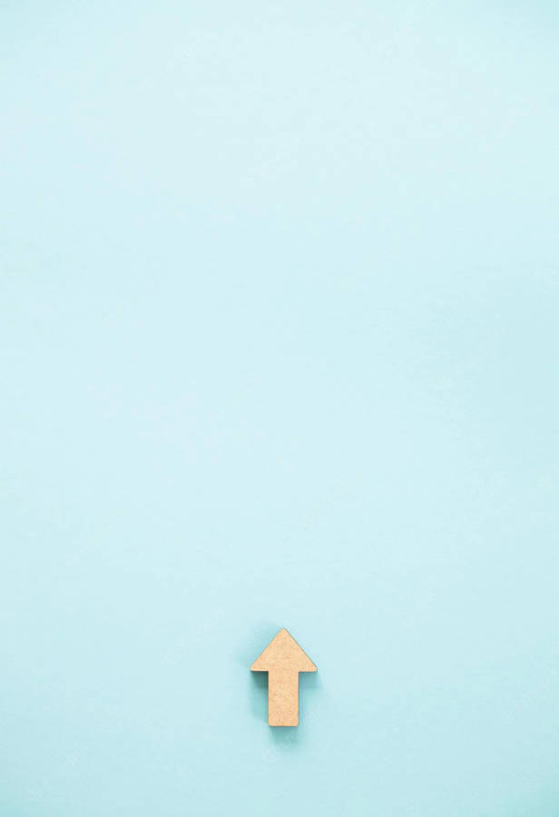 Cute Pastel Blue Aesthetic Simple Arrow Wallpaper