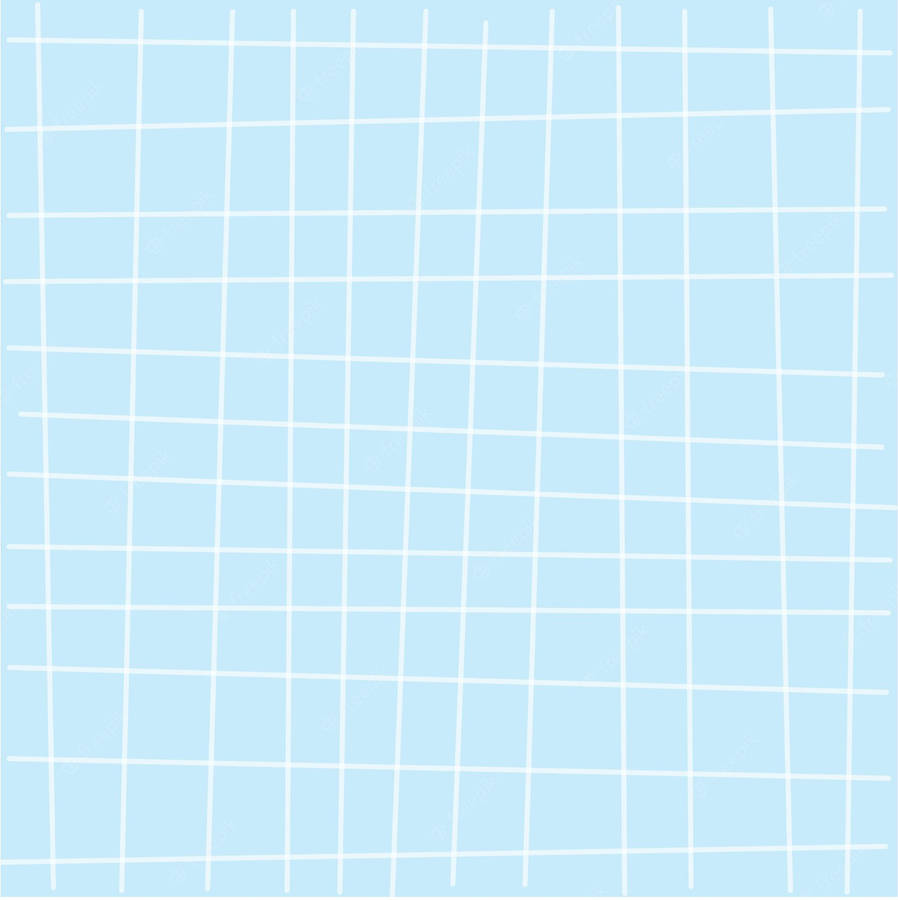 Cute Pastel Blue Aesthetic White Gridlines Wallpaper