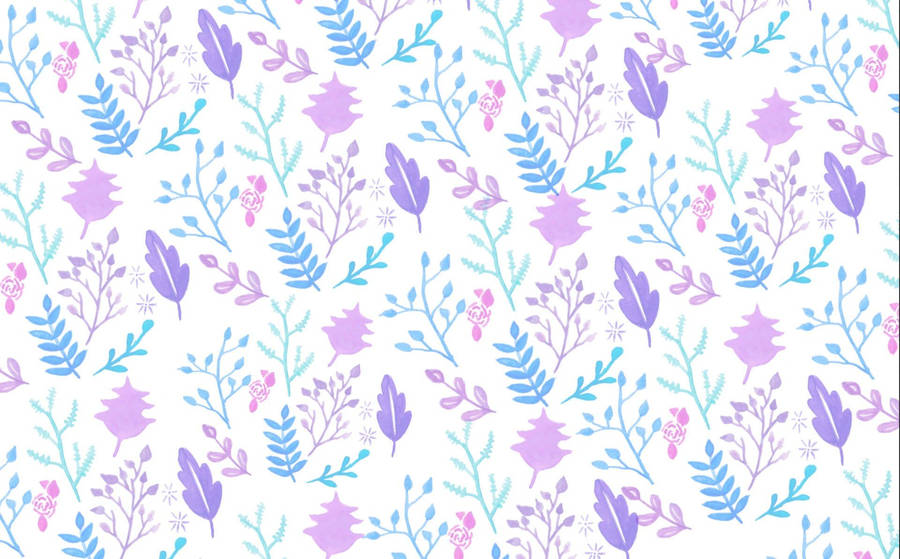 Cute Pattern On Floral Desktop Wallpaper