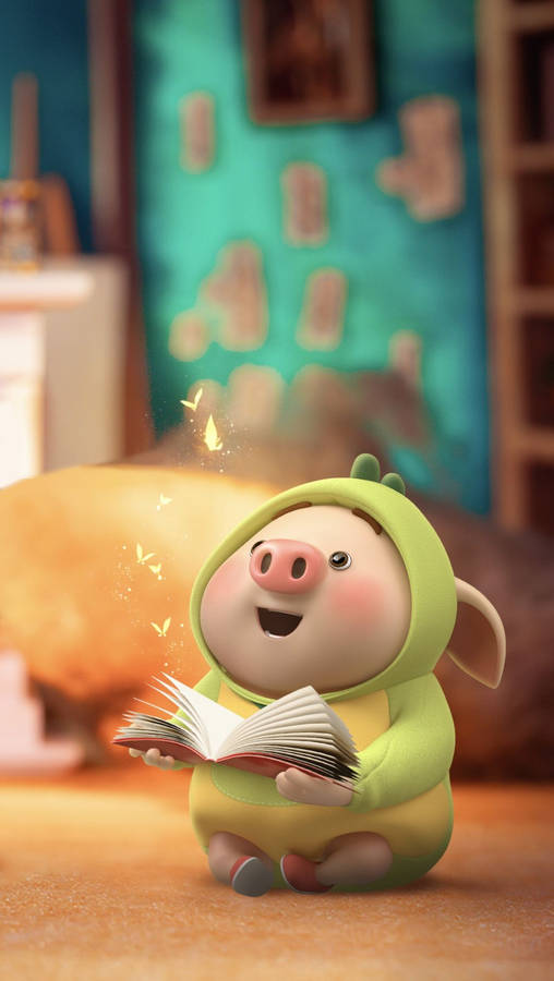 Cute Pig Green Onesie Wallpaper