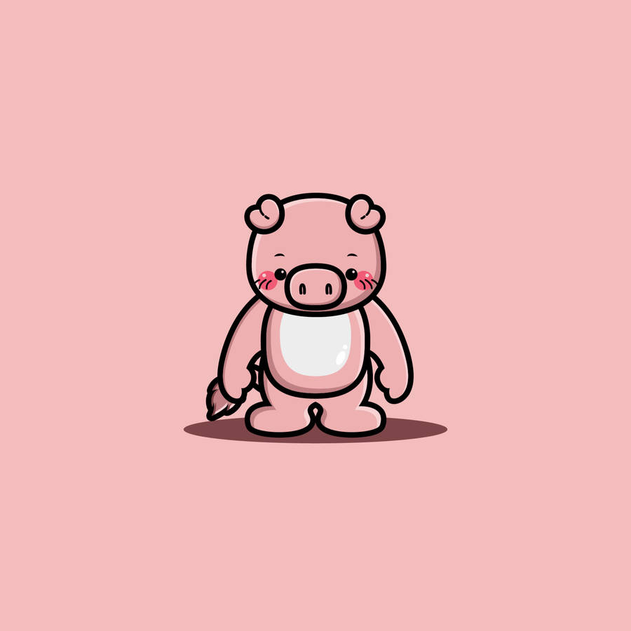 Cute Pig Vector Art Wallpaper