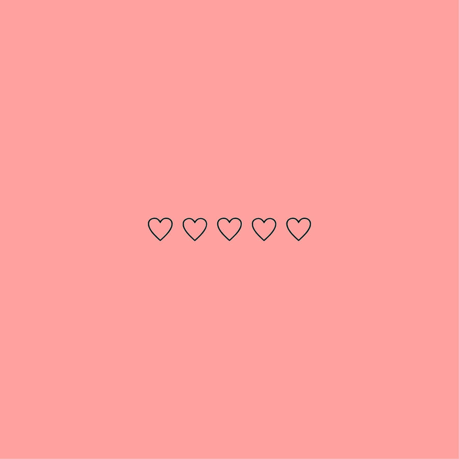 Cute Pink Aesthetic Black Hearts Wallpaper