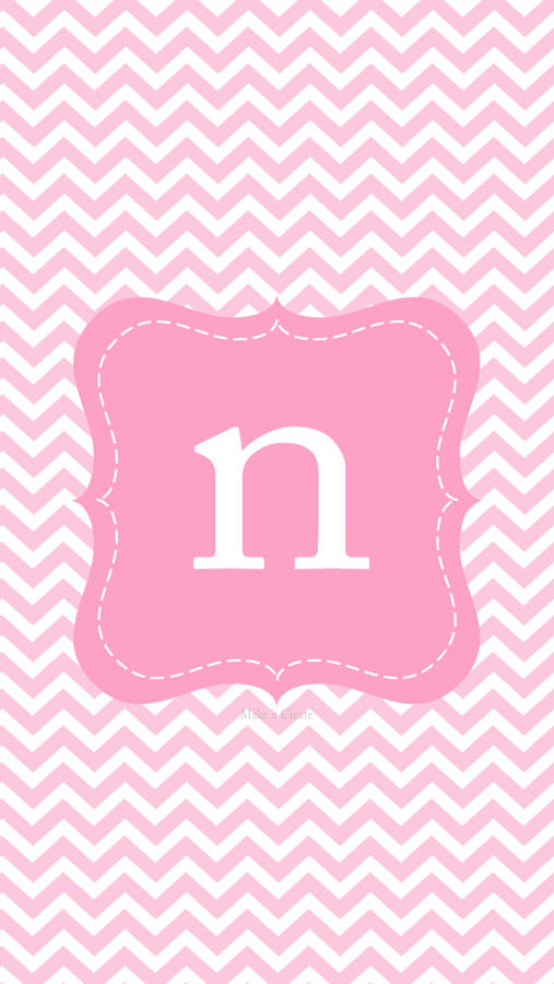 Cute Pink Letter N Wallpaper