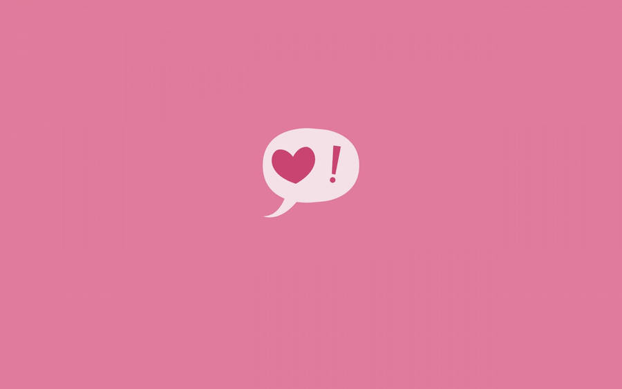 Cute Pink Love Speech Bubble Wallpaper