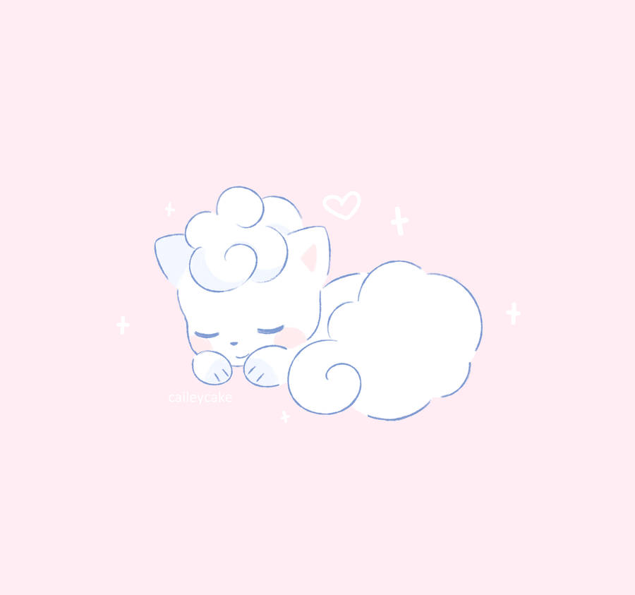 Cute Pink Vulpix Wallpaper