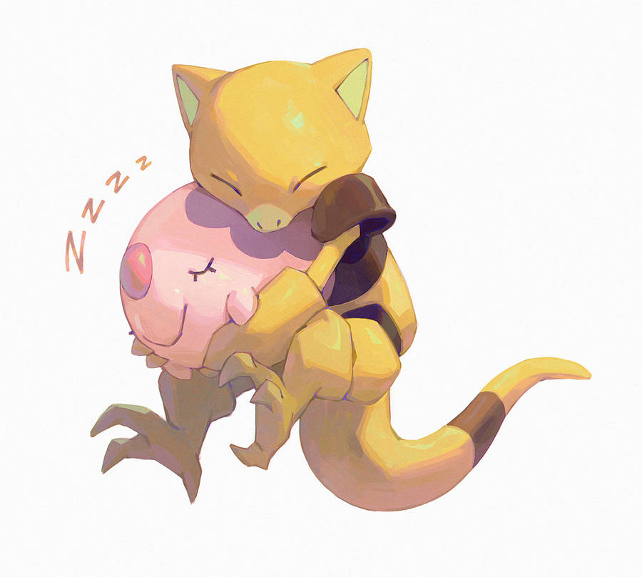 Cute Pokémon Abra And Munna Wallpaper