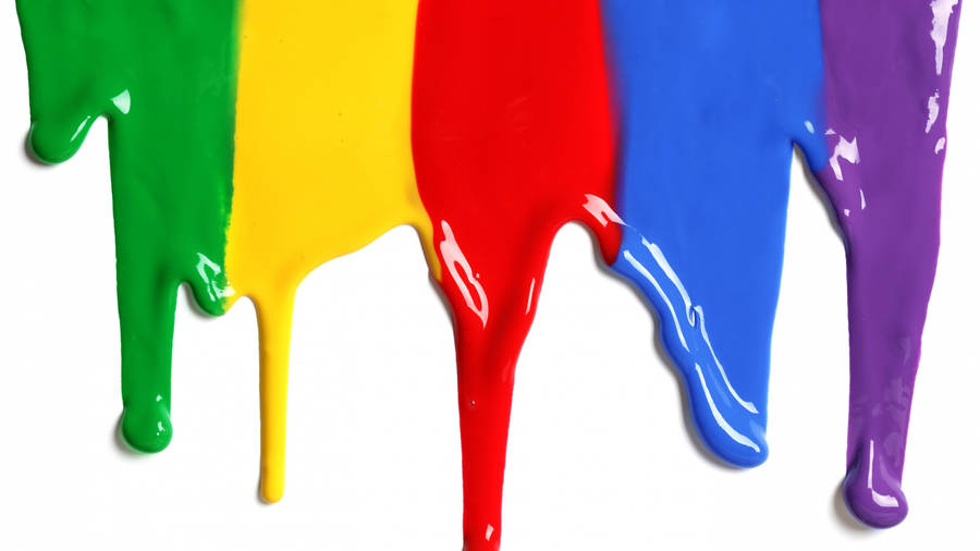 Cute Pride Color Leaking Paint Wallpaper