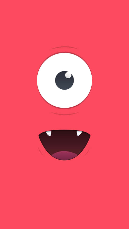 Cute Red Monster Wallpaper