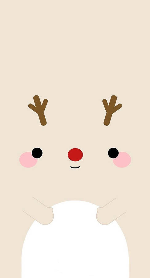 Cute Reindeer Christmas Close-up Wallpaper