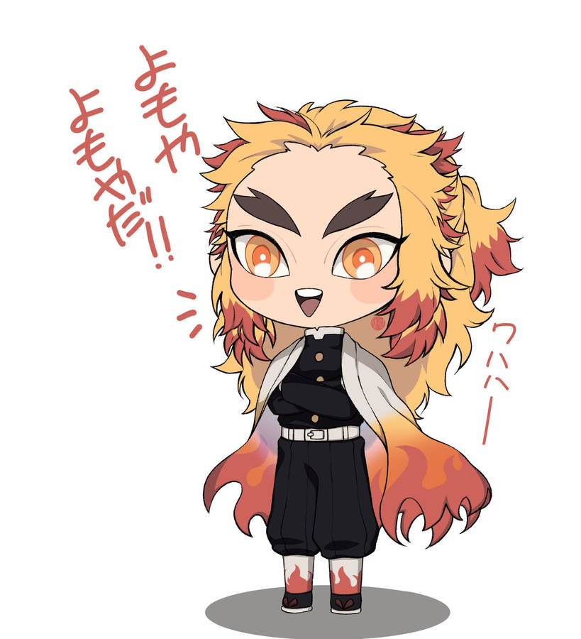 Cute Rengoku In Chibi Wallpaper