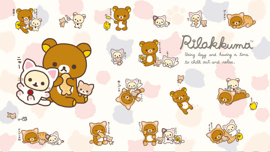 Cute Rilakkuma Laptop For All Media Activities Wallpaper