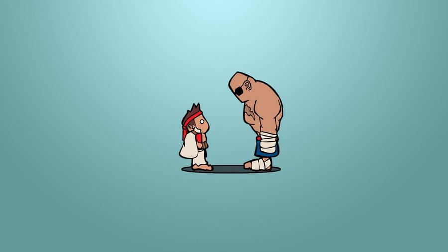 Cute Ryu Vs Sagat Street Fighter Wallpaper