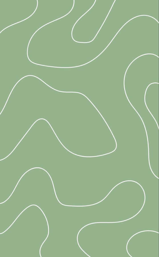 Cute Sage Green Shapes And Patterns Wallpaper