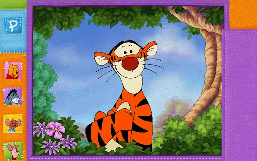 Cute Smiling Tigger Wallpaper