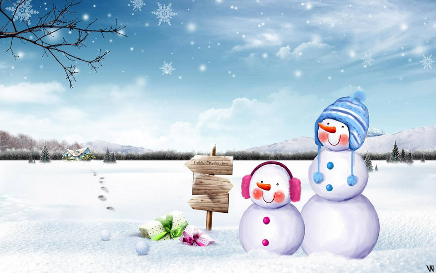 Cute Snowmen Hd Wallpaper. Winter Things. Snowman Wallpaper